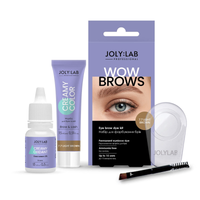 Набор для окрашивания бровей Wow Brows 7.7 Light Brown Joly:Lab