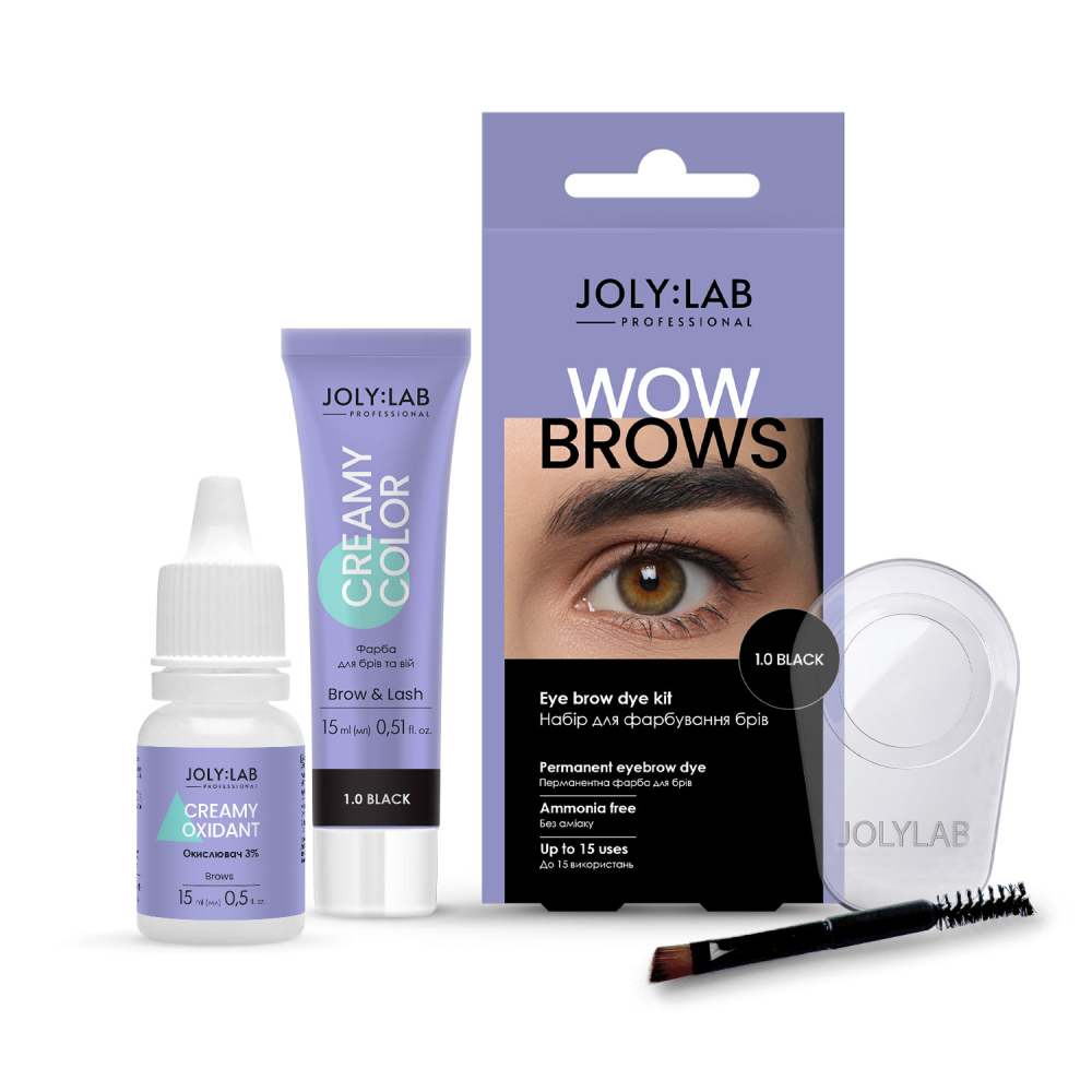 Набор для окрашивания бровей Wow Brows 1.0 Black Joly:Lab