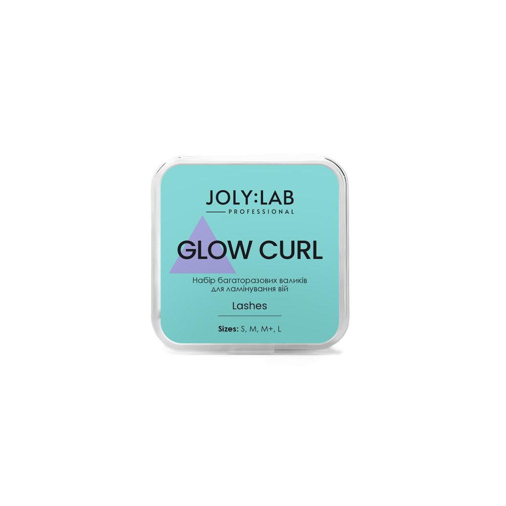 Набір багаторазових валиків для ламінування вій Glow Curl Joly:Lab, 4 пари