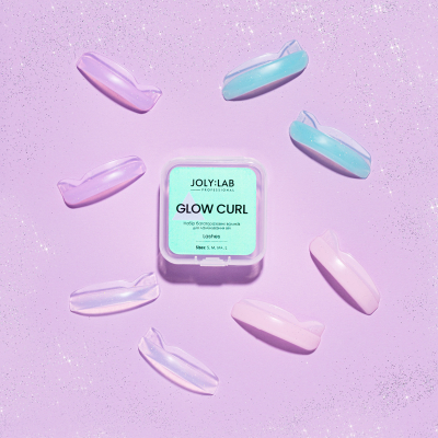 Набор многоразовых валиков дл ламинирования ресниц Glow Curl Joly:Lab, 4 пары